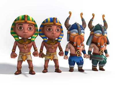 modern cartoon characters 3d model modern cartoon characters 3d model