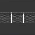 White Metal Chain Link Fence With Decorative Posts And Diamond Mesh Design For Garden
