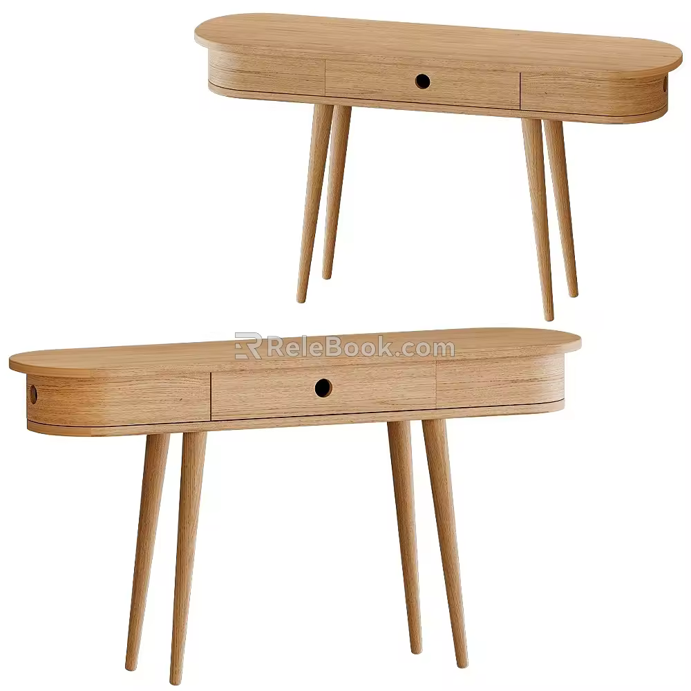 American Style Podium European Style Podium Solid Wood Table Rectangular Solid Wood Table Art Table 3d model