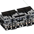 Modern Townhouse Exterior with Multi Storey Design Landscaped Gardens and Evening Lighting