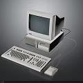 Classic Vintage Desktop Computer System With Monitor Keyboard And Mouse