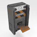 Industrial Equipment With Caution Warning Label And Foot Pedal Control