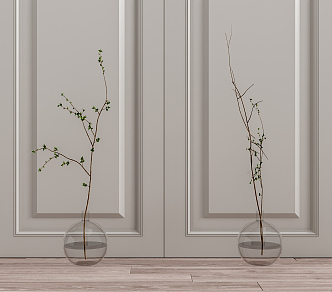 Modern vase plant vase combination 3d model