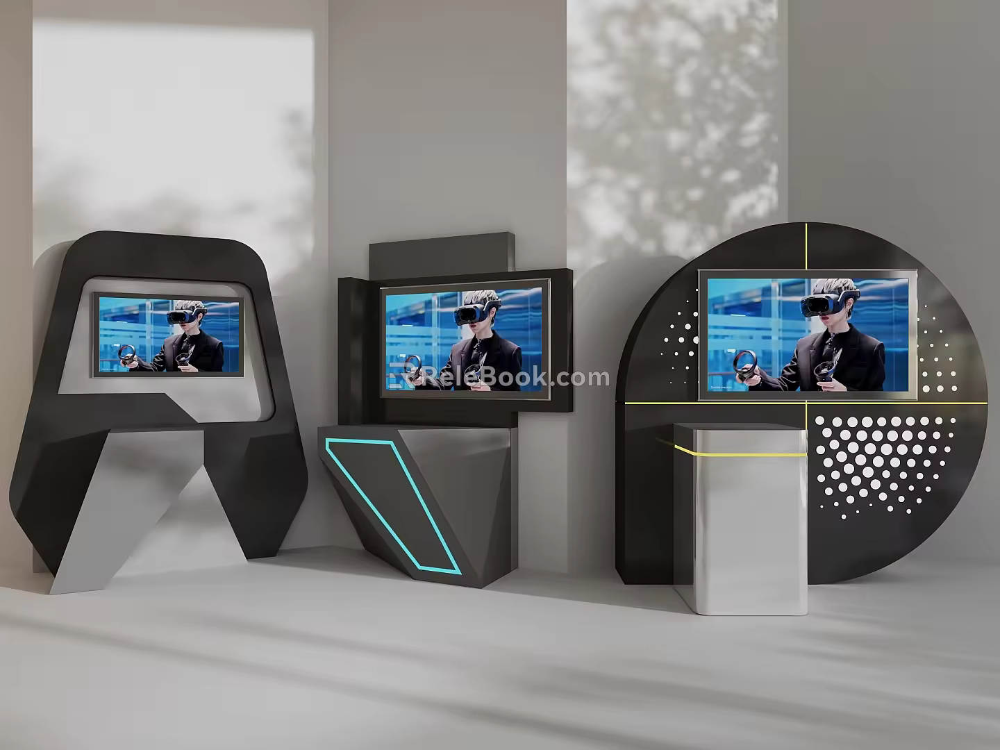 Modern touch screen intelligent all-in-one machine shopping guide terminal machine multimedia guide machine 3d model