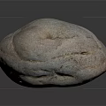 Natural Stone Material Piece With Rough Surface Natural Gray Color And Organic Texture