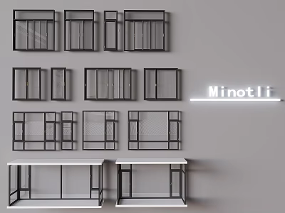 Modern Casement Windows With Various Design Styles And Frame Features For Home 3d model