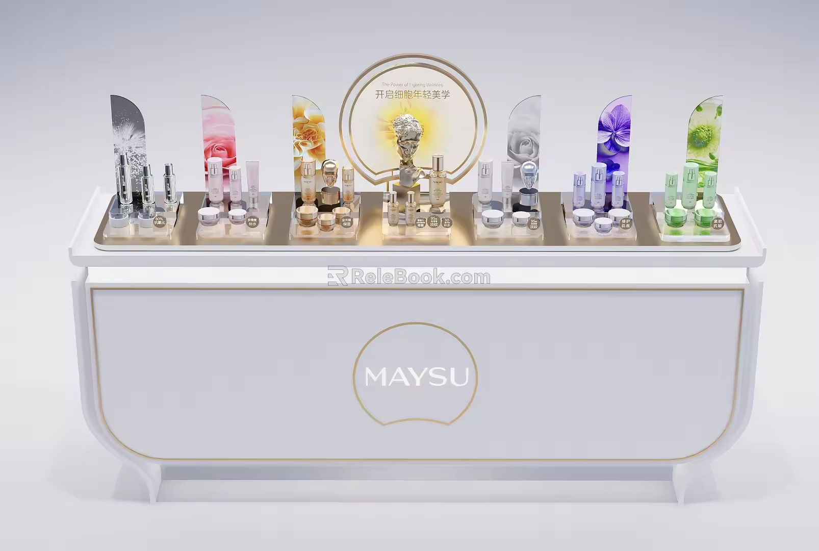 Meisu Cosmetics Skin Care Cosmetics Display Stand Display Stand Art Device Display Props Internet Celebrator Space Products Booth 3d model