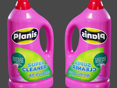 PlaniS Super Cleaner All Purpose Safest Choice Pink Bottles Cleaning Products 3d model