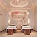 Elegant Cozy Beauty Salon Interior With Soft Warm Lighting And Comfortable Professional Spa Treatment Beds