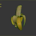 Peeled Fresh Ripe Banana With Yellow Skin And Soft Sweet Flesh