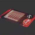 More Brand Bacon Slices in Red and Blue Packaging Design