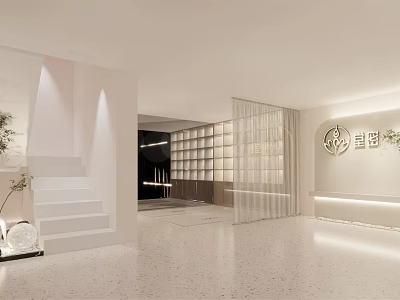 Modern Fitness Gym Interior With Workout Equipment And Bright Training Space 3d model