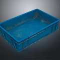 Blue Plastic Storage Bin For Home Organizing And Daily Use 3d model
