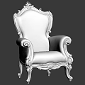 Luxurious European Style Single Sofa With Carved Accents Dark Wood Frame And Patterned Fabric Upholstery