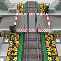 LEGO Toy Building Blocks Crossroads Gate Crossroads Railway 3d model