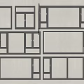 modern floor-to-ceiling windows floor-to-ceiling windows casement windows balcony windows 3d model