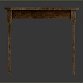 Sturdy Wooden Rectangular Table With Simple Design And Elegant Legs Perfect For Home Use