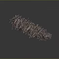 Stacked Firewood Logs Pile With Soil Debris Arranged On Dark Surface
