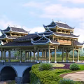 Wind and Rain Bridge 3d model