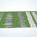 Stone Stepping Path Design In Garden Landscape With Grass And Irregular Stones