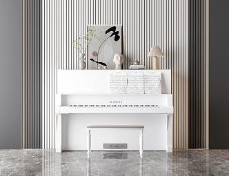 Modern Piano 3d model