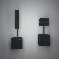 stage speaker linear column speaker line array 3d model