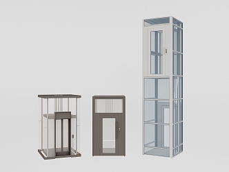 Modern Elevator Escalator Sightseeing Elevator Steel Frame Elevator Car Villa Elevator Shopping Mall Elevator 3d model