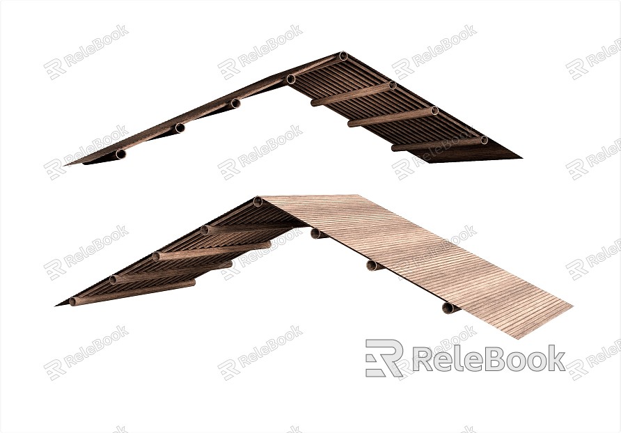 Nordic ceiling roof roof wooden house ceiling model