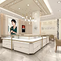 Modern Luxury Jewelry Store Interior Design With Bright Lighting Elegant Display Cases And Marble Flooring