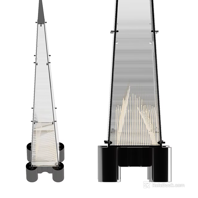 Modern Floor Lamps With Unique Transparent Structures And Bases 3d model