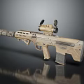 Modern Tactical Rifle With Scope And Advanced Camouflage Texture Design Features 3d model