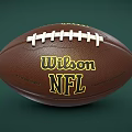 Wilson NFL Football Sports Equipment with Brown Leather and White Laces