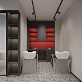 Modern Hair Salon Interior With Barber Chairs Mirrors And Styling Workstations