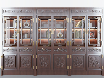 New Chinese Bookcase 3d model