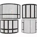 Modern Casement Windows With Black Frame And Glass Panels In Various Styles