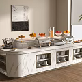Modern buffet table 3d model