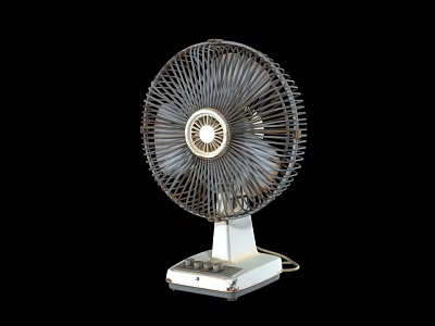 Elegant Desktop Air Conditioner Fan With Metal Grille And Control Panel For Home Use 3d model