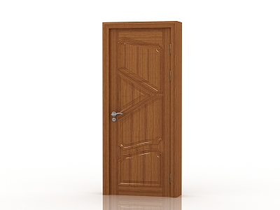 Jianou solid wood door interior door 3d model