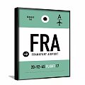 Baggage Tag With FRA Frankfurt Airport Flight 17 And Airplane Icon