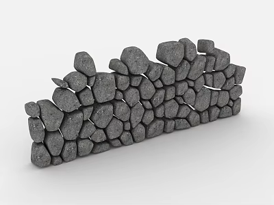modern stone wall stone wall 3d model