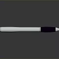 Silver Metallic Pen With Purple Cap Reflective Surface Daily Life Product