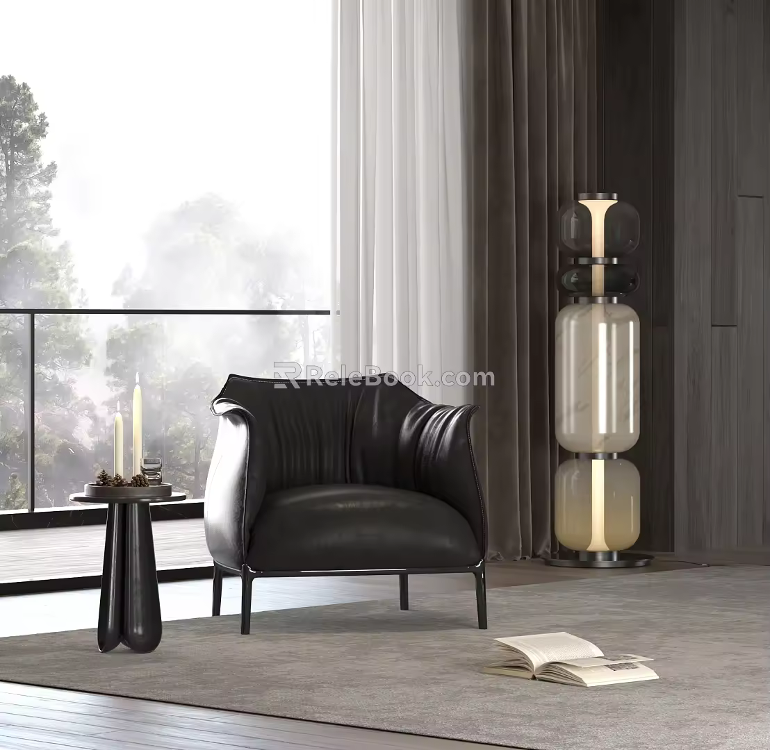 Modern single sofa 3d model