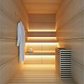 Modern Sauna Room 3d model