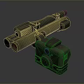 Infrared Steiner Laser Pistol Light Source Firearm Sight Firearm Device 3d model
