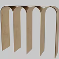 Modern Gold Metal Coffee Table With Arched Legs And Minimalist Design