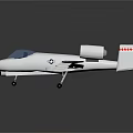 Modern White Passenger Airplane With Twin Engines Red Wing Markers And Landing Gear