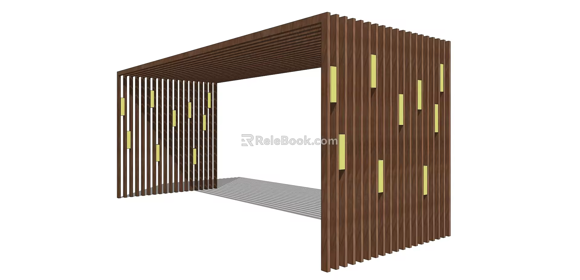 Modern gallery structure 3d model
