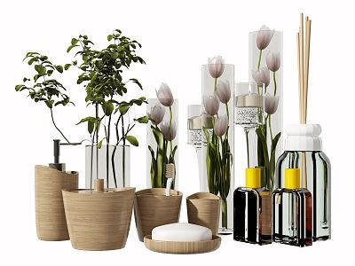 Modern toiletries vase ornaments model