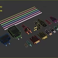 Assorted Electronic Accessories With Power Adapters Plugs USB And HDMI Cables