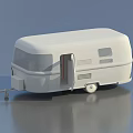 Modern Sleek Caravan Design With Minimalist White Exterior Stylish Shape And Windows